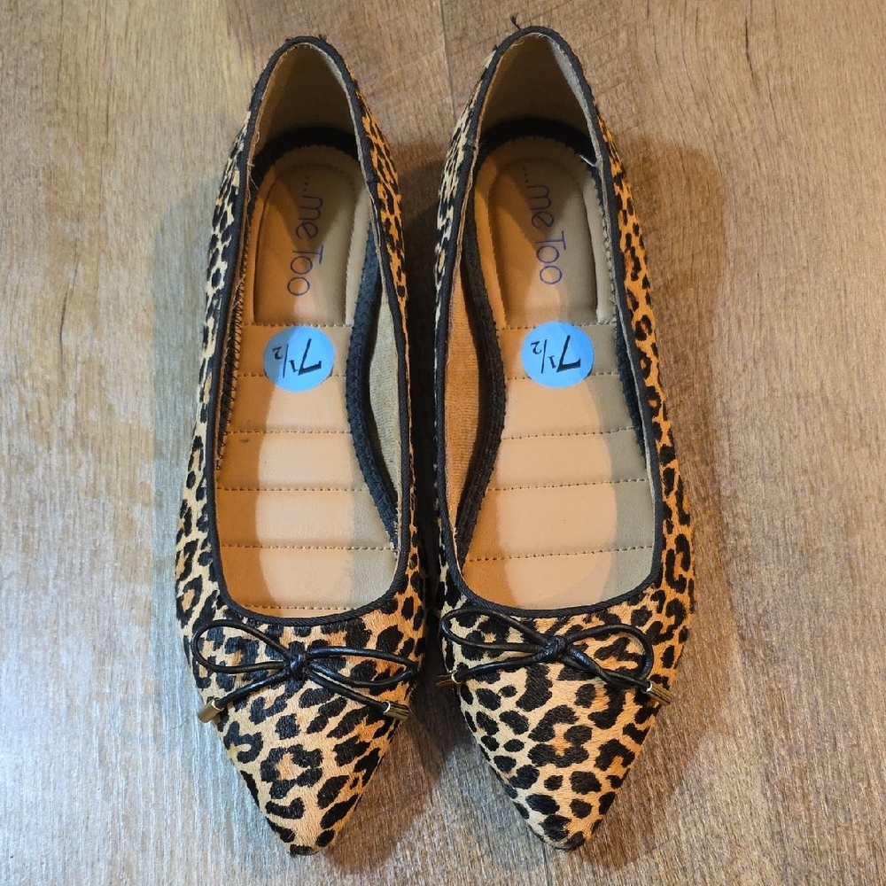 Me Too -Animal Print Women's Flats. Size 7.5